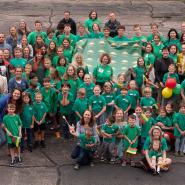 Mokiniai su tėveliais